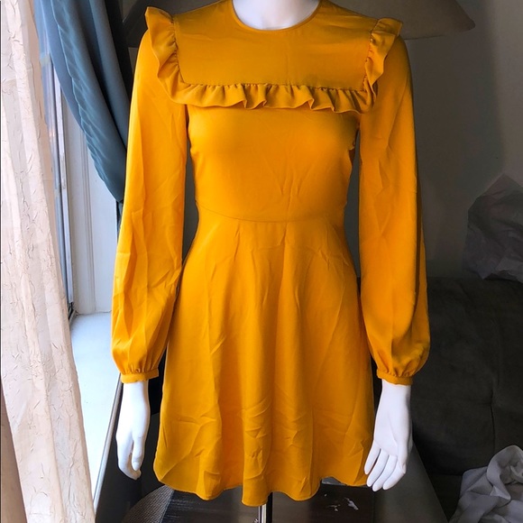 Zara Dresses & Skirts - 🔥Zara Ruffle Top Long Sleeve Dress - Size XS